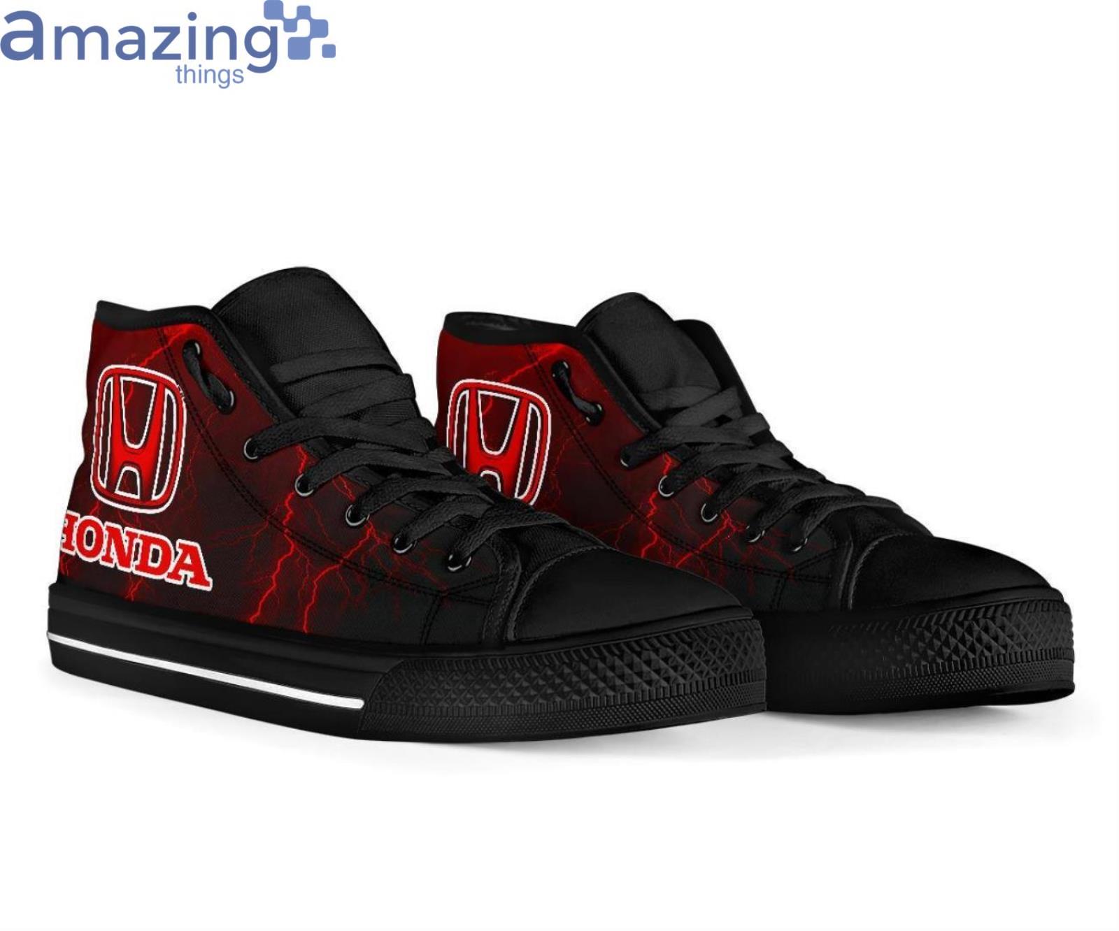 Honda Thunder and Lightning Red High Top Shoes image Honda Thunder and Lightning Red High Top Shoes Product Photo 3