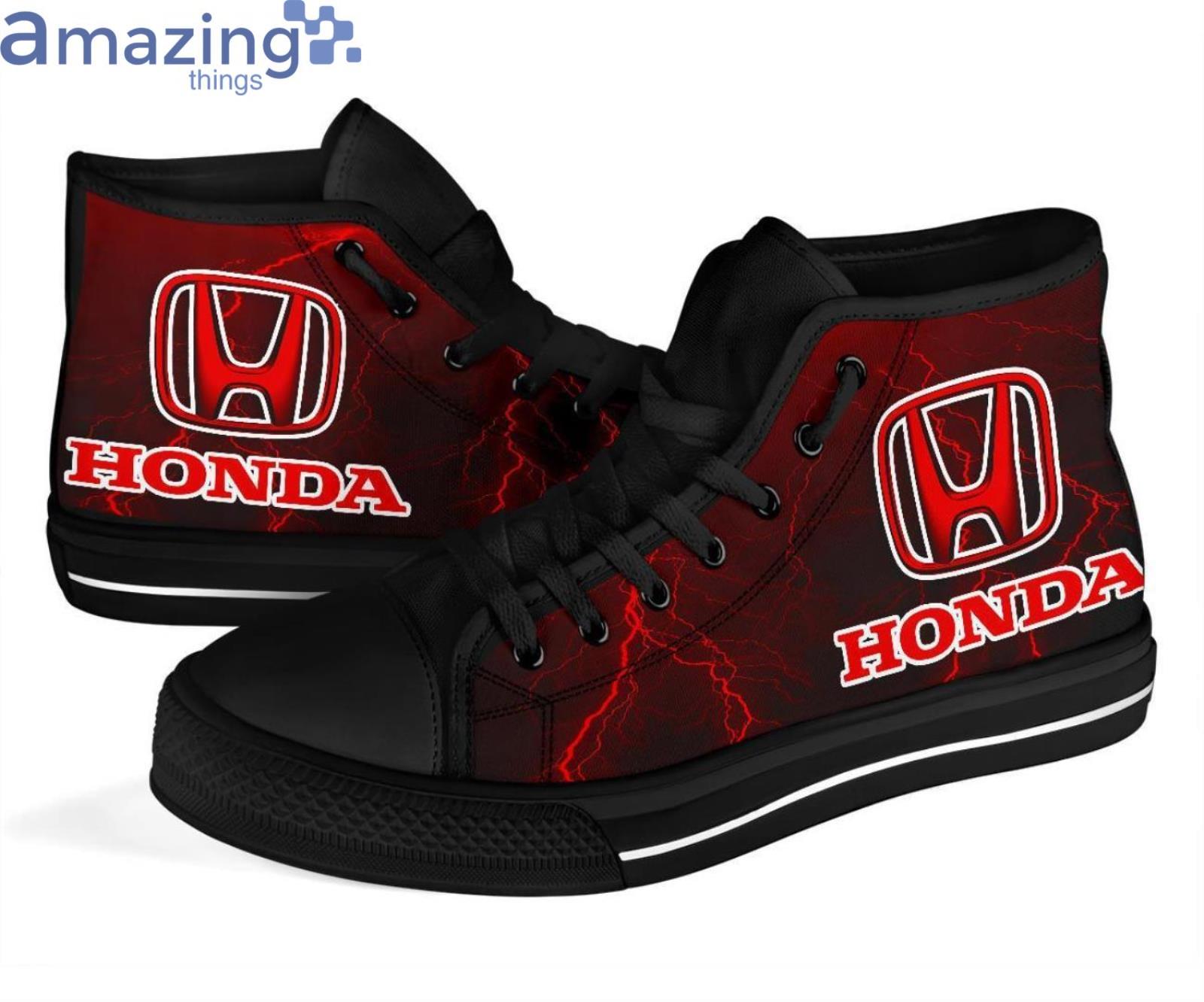 Honda Thunder and Lightning Red High Top Shoes image Honda Thunder and Lightning Red High Top Shoes Product Photo 4