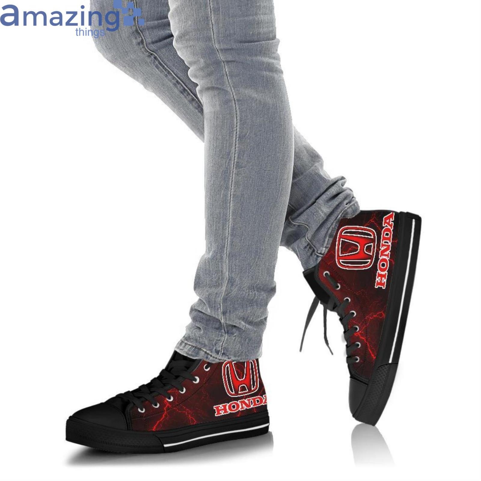 Honda Thunder and Lightning Red High Top Shoes image Honda Thunder and Lightning Red High Top Shoes Product Photo 5