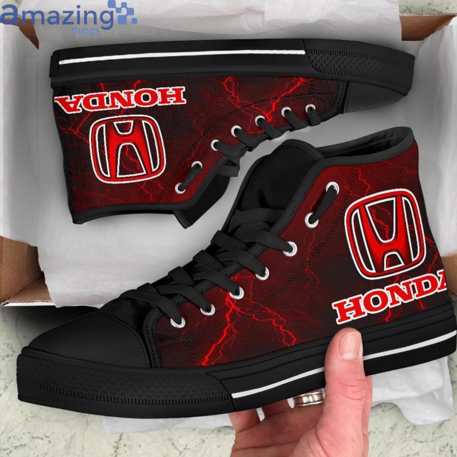 Honda Thunder and Lightning Red High Top Shoes image Honda Thunder and Lightning Red High Top Shoes Product Photo 6