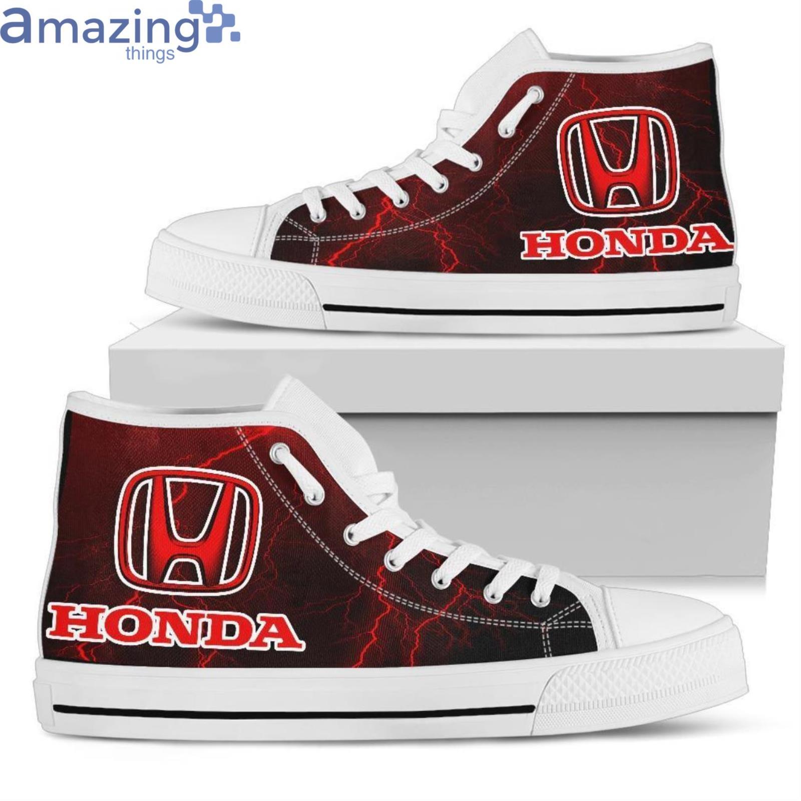 Honda Thunder and Lightning Red High Top Shoes image Honda Thunder and Lightning Red High Top Shoes Product Photo 7