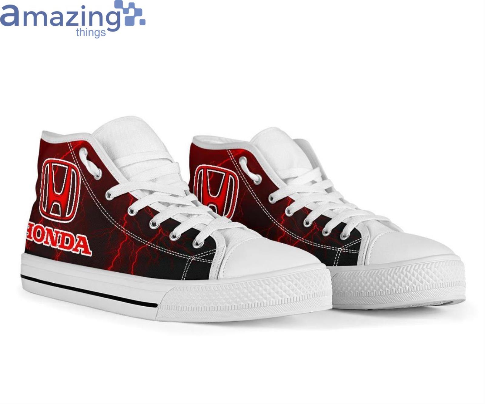 Honda Thunder and Lightning Red High Top Shoes image Honda Thunder and Lightning Red High Top Shoes Product Photo 8