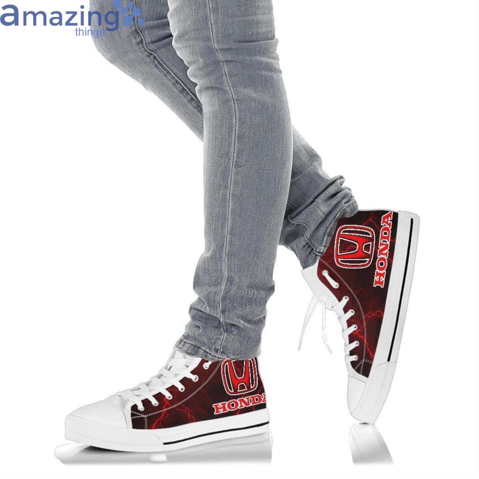 Honda Thunder and Lightning Red High Top Shoes image Honda Thunder and Lightning Red High Top Shoes Product Photo 10