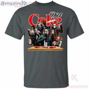 Horror Characters Drinking Diet Coke Funny T-Shirt Product Photo 2
