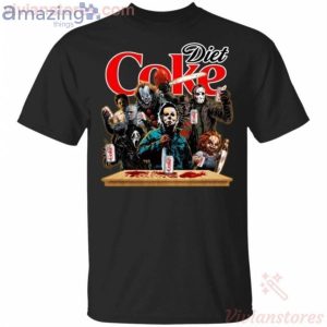 Horror Characters Drinking Diet Coke Funny T-Shirt Product Photo 1