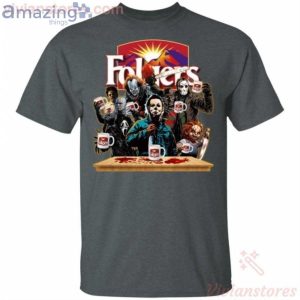 Horror Characters Drinking Folger Funny T-Shirt Product Photo 2