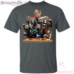 Horror Characters Drinking Gloria Jean's Funny T-Shirt Product Photo 2