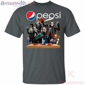 Horror Characters Drinking Pepsi Funny T-Shirt Product Photo 2