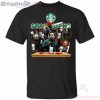 Horror Characters Drinking Starbucks Funny T-Shirt