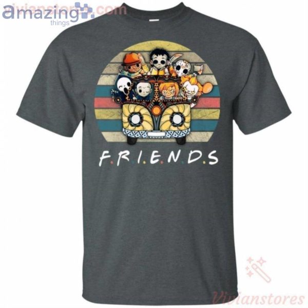 Horror Characters Friends In Hippie Van Halloween T-Shirt Product Photo 2