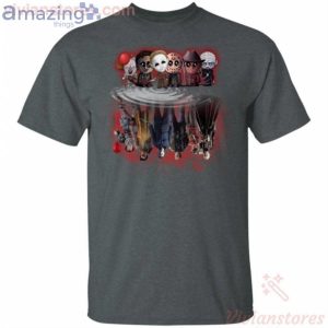 Horror Characters Water Reflections Halloween T-Shirt Product Photo 2