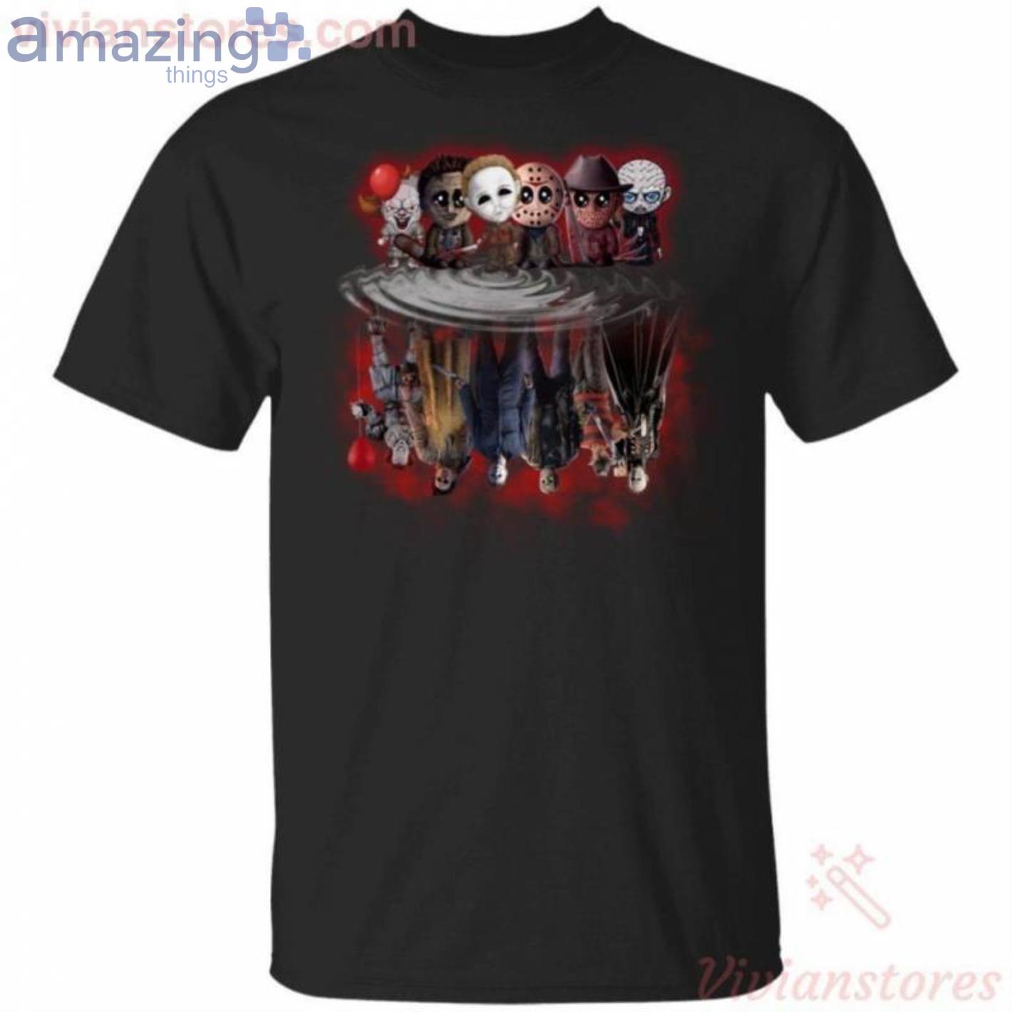 Horror Characters Water Reflections Halloween T-Shirt Product Photo 1
