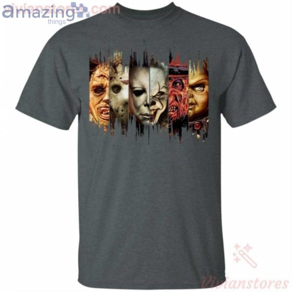 Horror Movies Characters Faces Halloween T-Shirt Product Photo 2