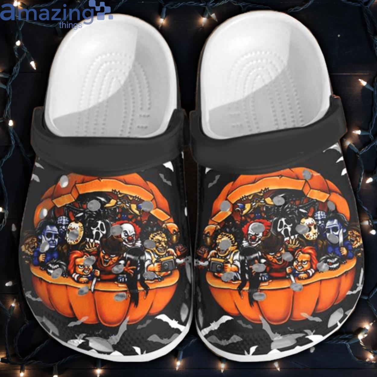 Horror Movies Chucky Pennywise Michael Myers Freddy Krueger Jason Voorhees Pumpkin Clog Shoes Product Photo 1