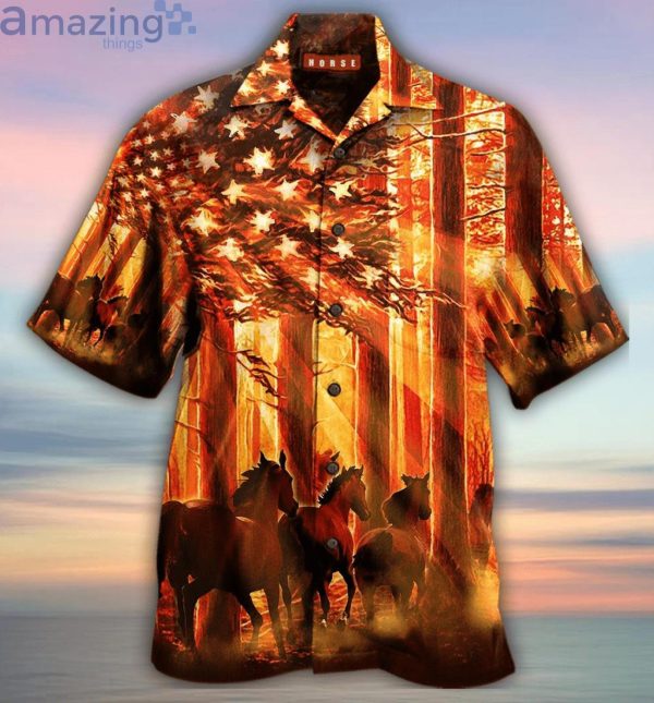 Horse Autum Hawaiian Shirt For Men And Womenproduct photo 2