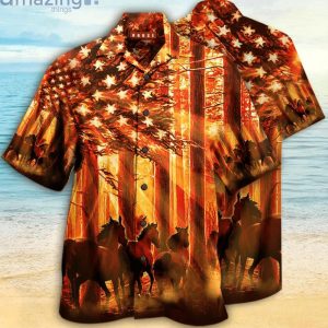 Horse Autum Hawaiian Shirt For Men And Womenproduct photo 1