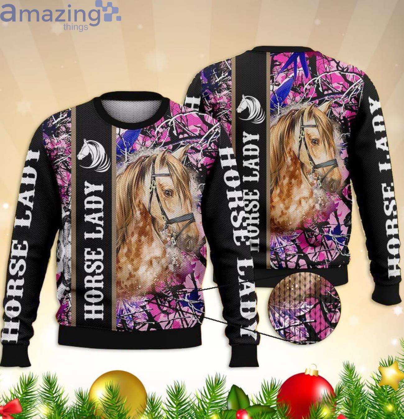 Horse Lady For Horse Lovers All Over Print 3D Sweater Product Photo 1