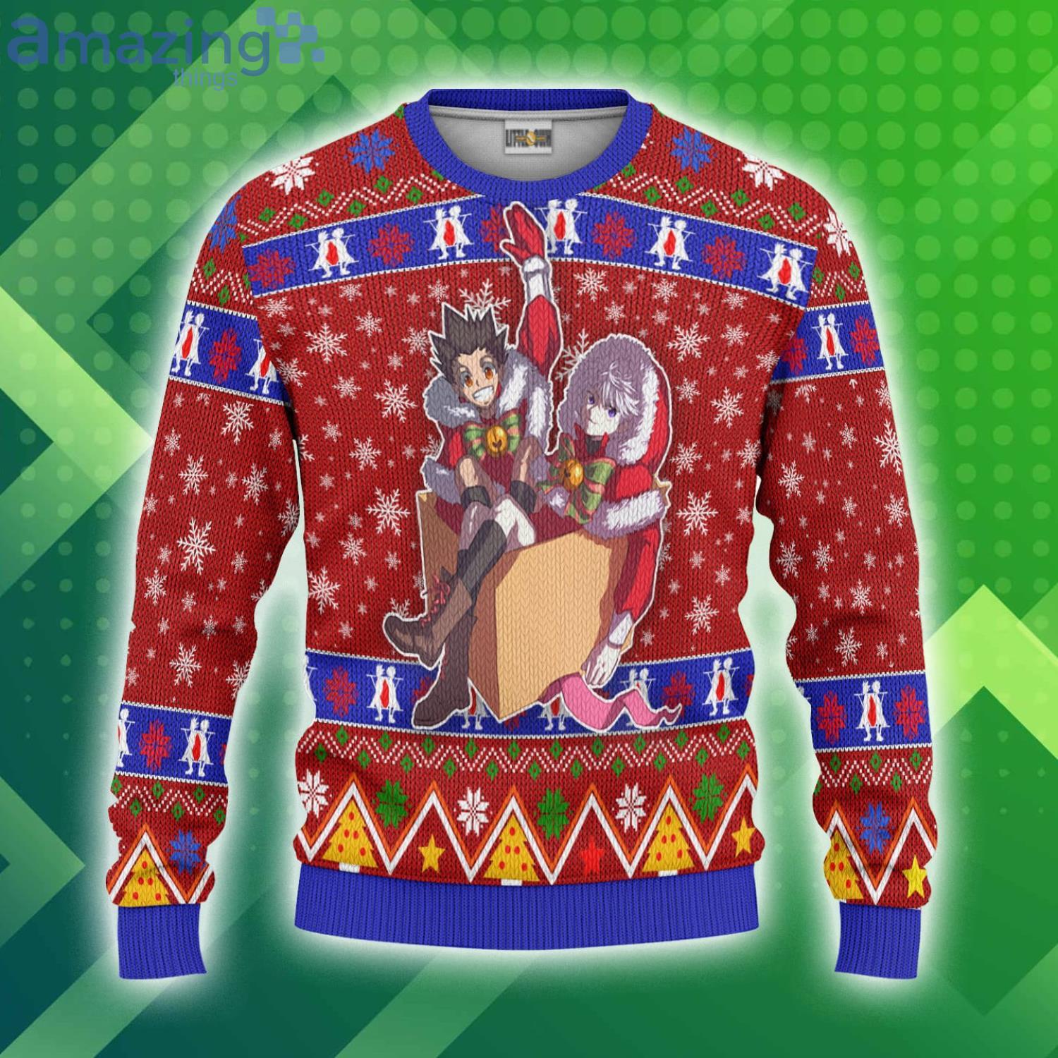 Hunter X Hunter Christmas Ugly Sweater Gon And Killua Custom Anime 3D Sweater image Hunter X Hunter Christmas Ugly Sweater Gon And Killua Custom Anime 3D Sweater Product Photo 1 Product photo 1