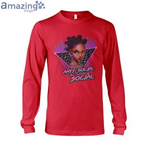 I Am Not Anti Social I'm Selectively Social Black Girls Ladies T-Shirt Product Photo 8