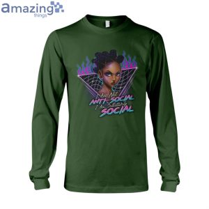 I Am Not Anti Social I'm Selectively Social Black Girls Ladies T-Shirt Product Photo 9