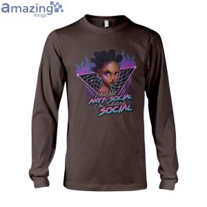 I Am Not Anti Social I'm Selectively Social Black Girls Ladies T-Shirt Product Photo 10