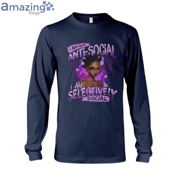 I Am Not Anti-Social Long Sleeve T-Shirt Product Photo 2