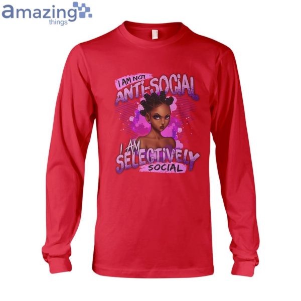 I Am Not Anti-Social Long Sleeve T-Shirt Product Photo 3