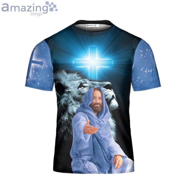 I Believe In God Father Christ Son Lion Jesus 3D T-Shirt Amazing Cross Christian Shirt Product Photo 1