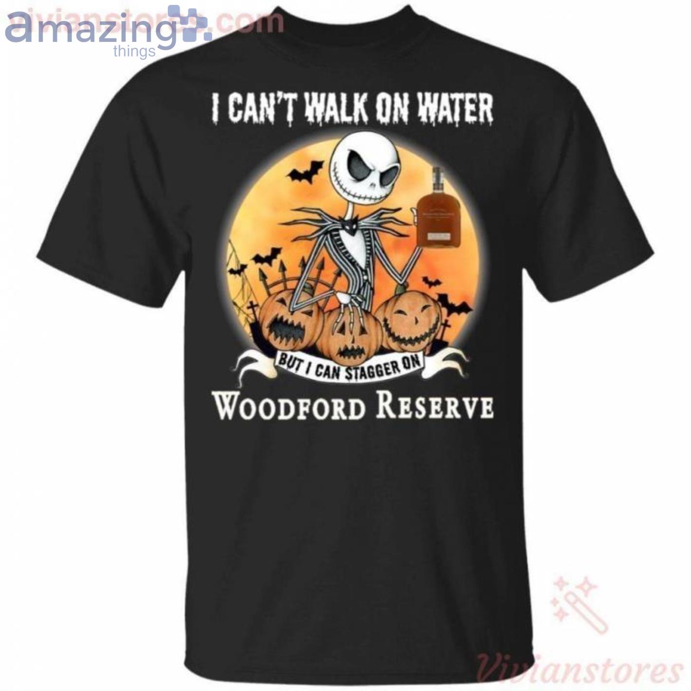 I Can Stagger On Woodford Reserve Whisky Jack Skellington Halloween T-Shirt Product Photo 1