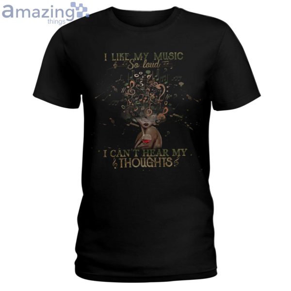 I Like My Music So Loud Ladies T-Shirt Product Photo 2