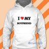 I Love My Boyfriend Red Heart T-Shirt