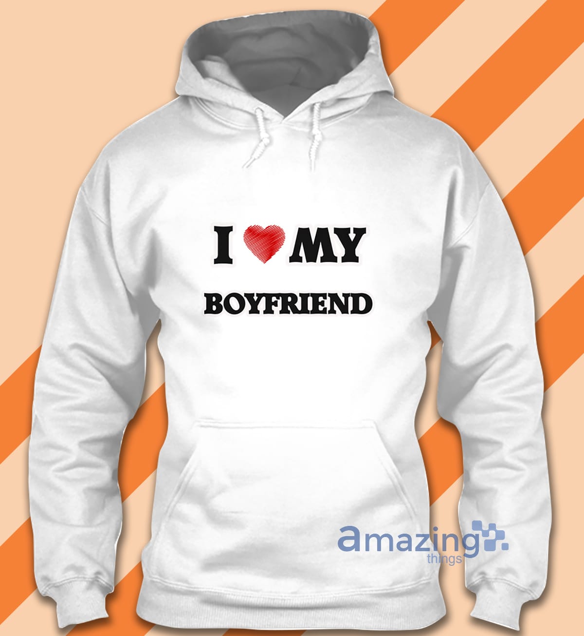 I Love My Boyfriend Red Heart T Shirt image I Love My Boyfriend Red Heart T-Shirt Product photo 1
