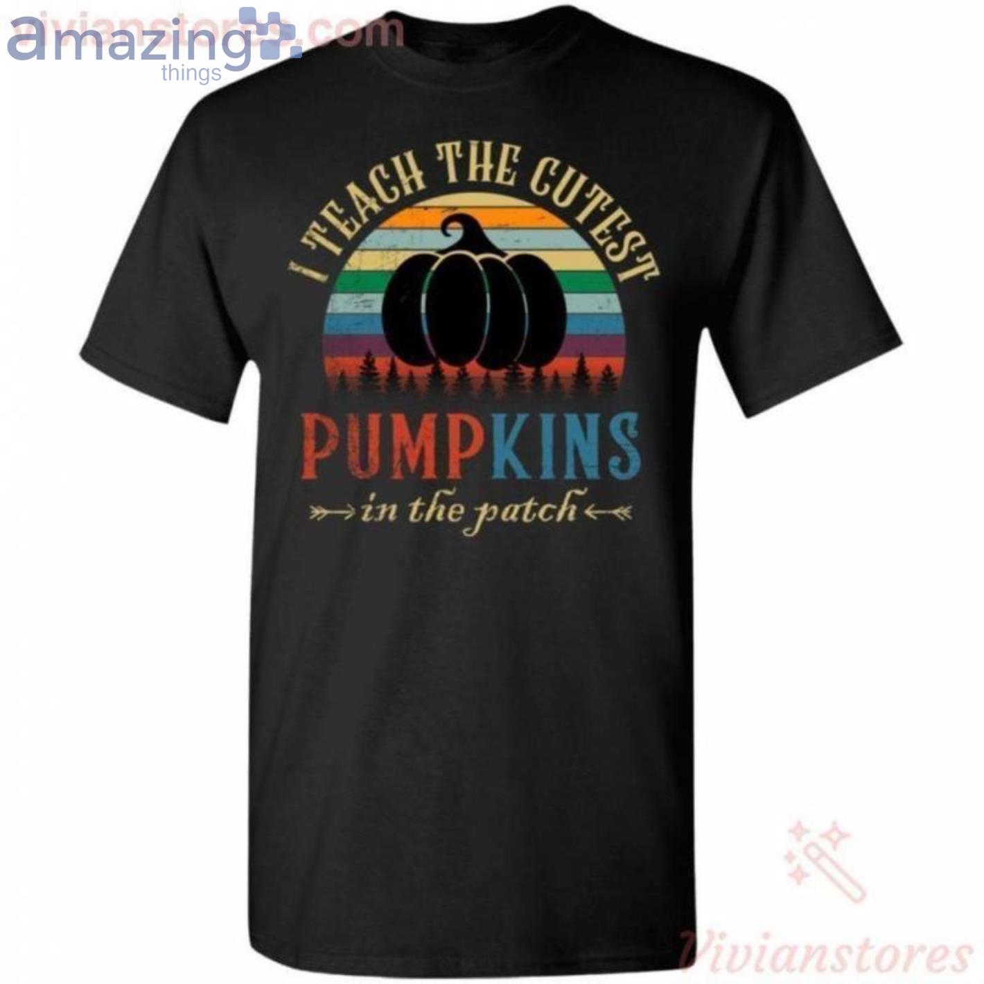 I Teach The Cutest Pumpkins In The Patch Teacher Halloweens Vintage T-Shirt Product Photo 1