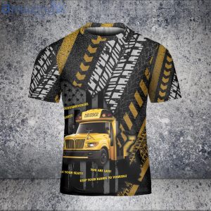 I Wash 40-60 Screaming In A Mirror Shool Bus Driver 3D T-Shirt Product Photo 2