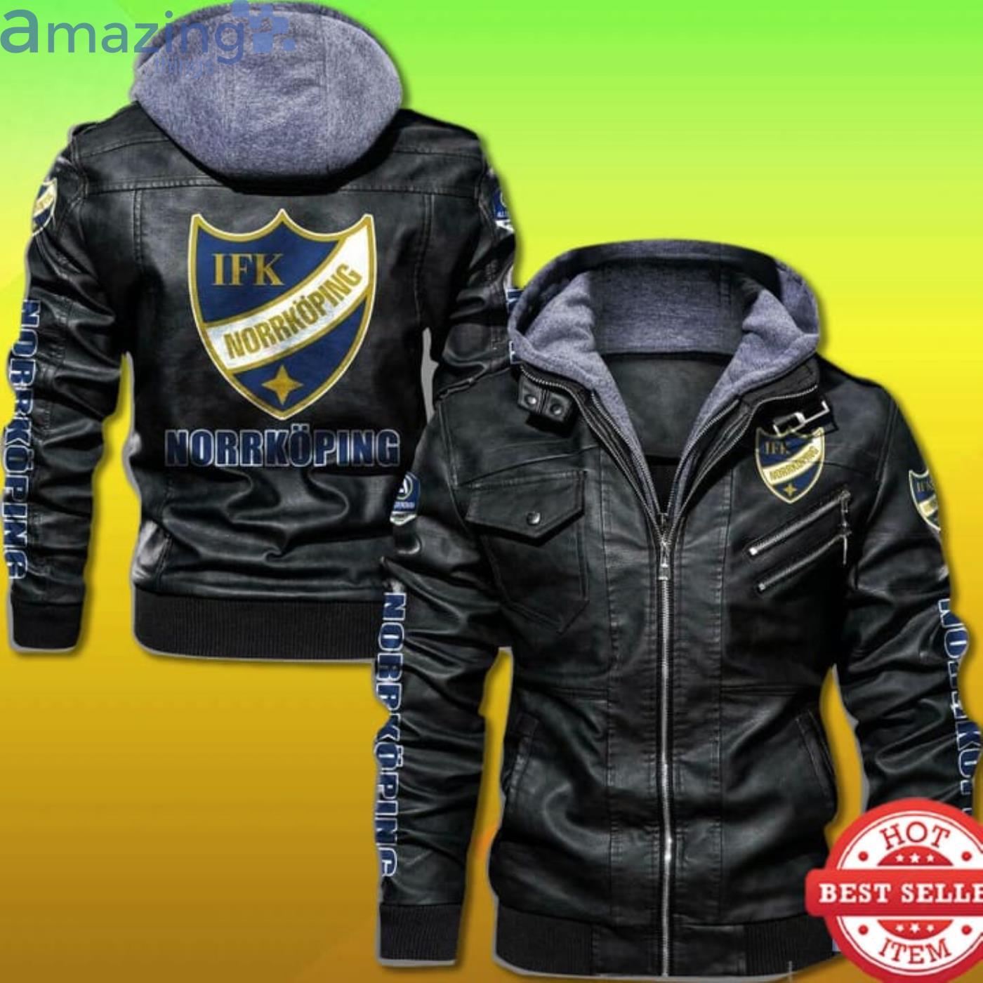 Ifk Norrköping FC 2D Trending Leather Jacket Product Photo 1
