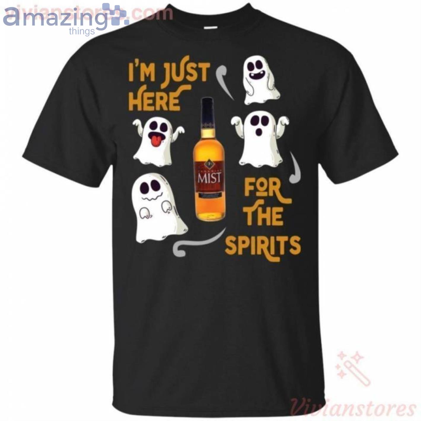 I'm Just Here For The Spirits Canadian Mist Whisky Halloween T-Shirt Product Photo 1