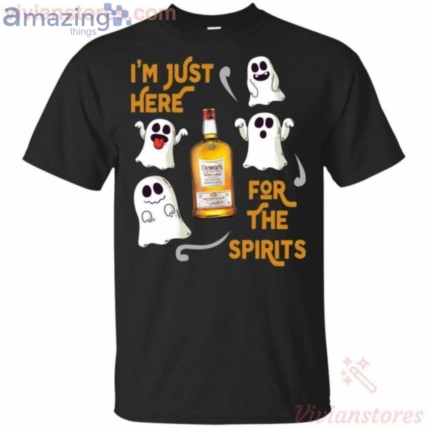 I'm Just Here For The Spirits Dewar's Scotch Whisky Halloween T-Shirt Product Photo 1