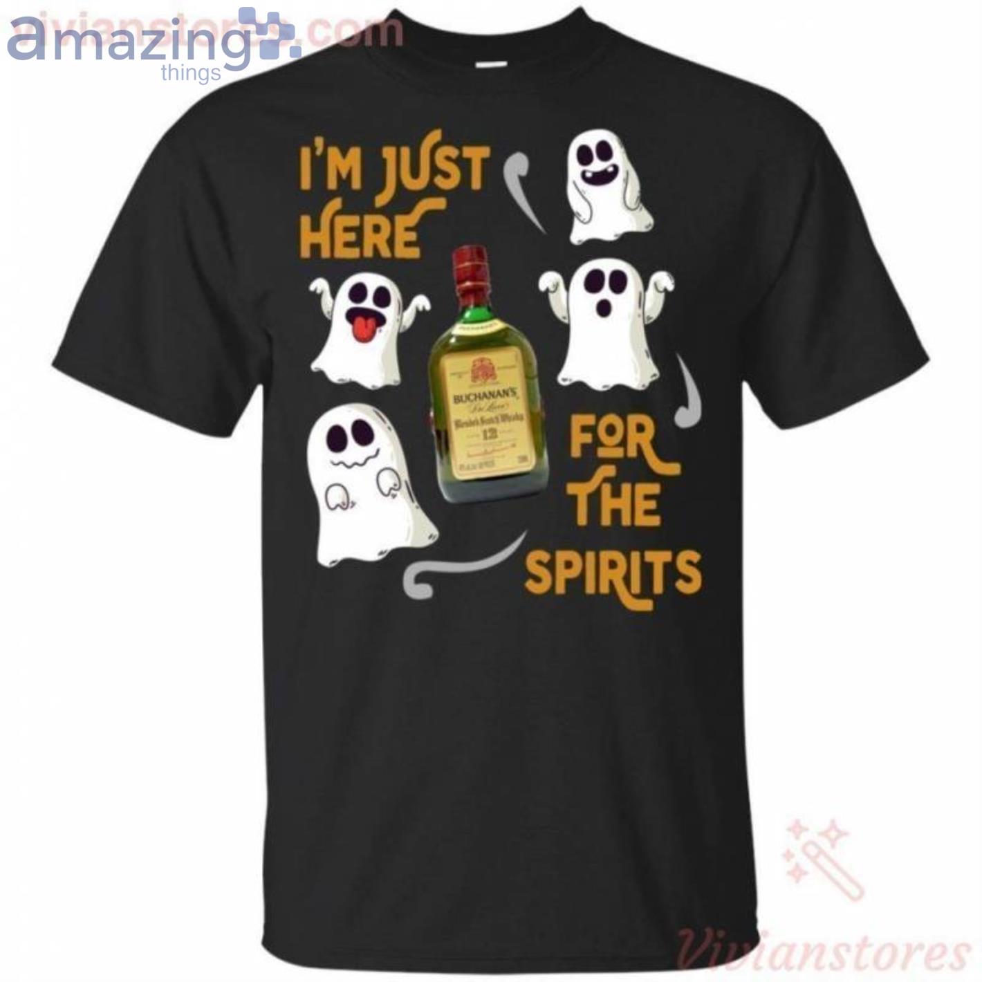 I'm Just Here For The Spirits Whisky Halloween T-Shirt Product Photo 1