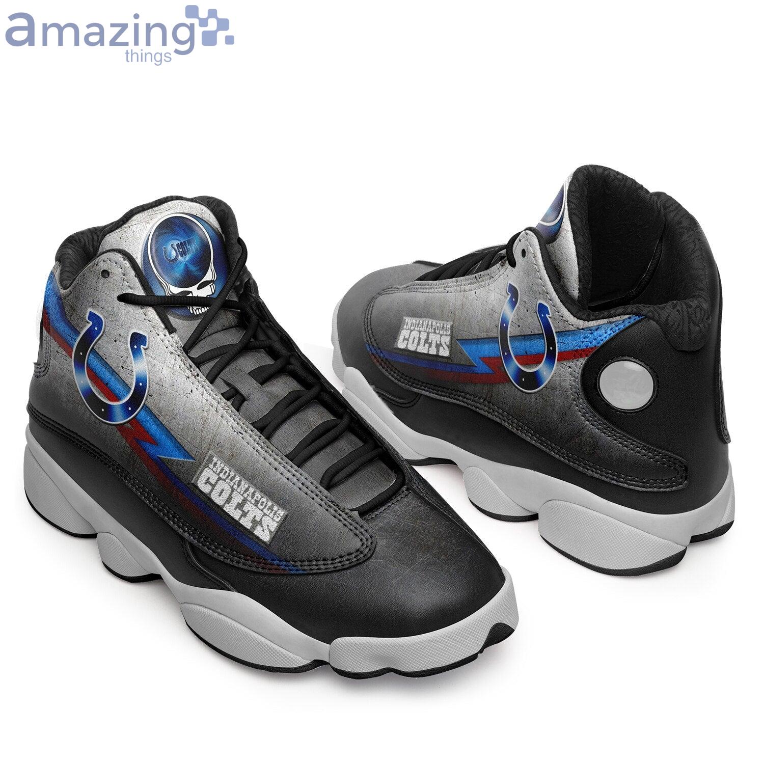 Indianapolis Colts Fans Black Air Jordan 13 Sneaker Shoes For Fans Product Photo 1