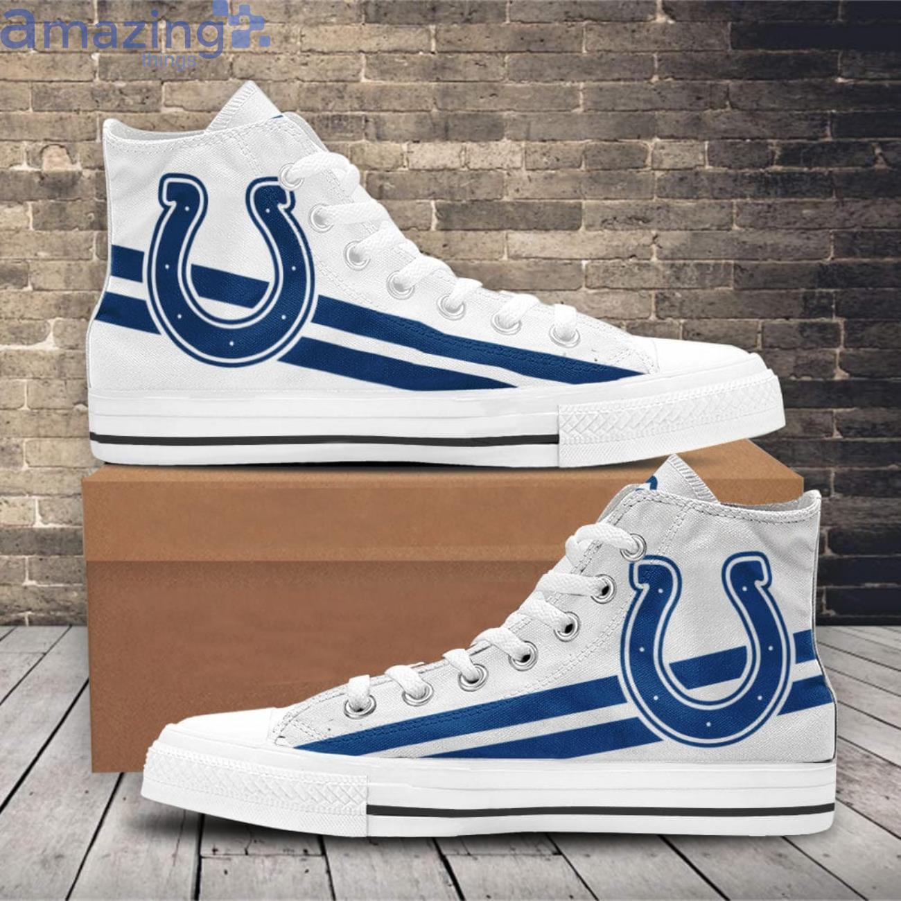 Indianapolis Colts Team Sport Lover High Top Shoes For Fans Product Photo 1