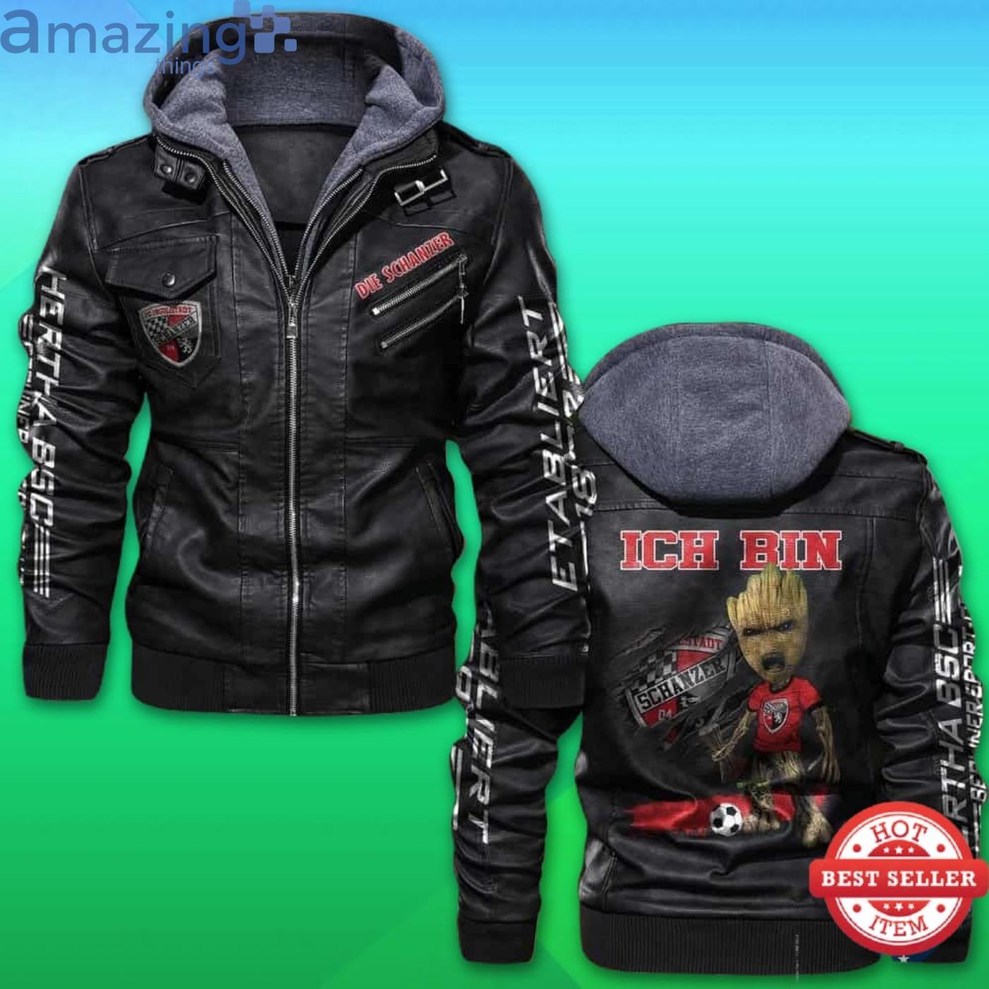 Ingolstadt 04 FC Hooded 2D Trending Leather Jacket Product Photo 1