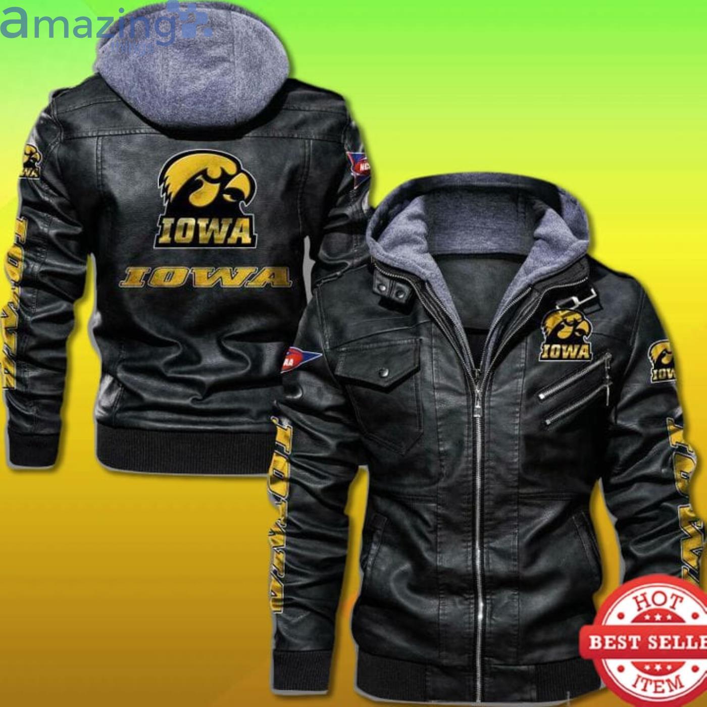 Iowa Hawkeyes 2D Trending Leather Jacket Product Photo 1