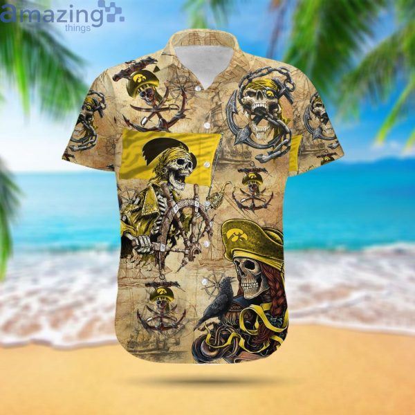 Iowa Hawkeyes Pirates Fans Pirates Skull Hawaiian Shirtproduct photo 2