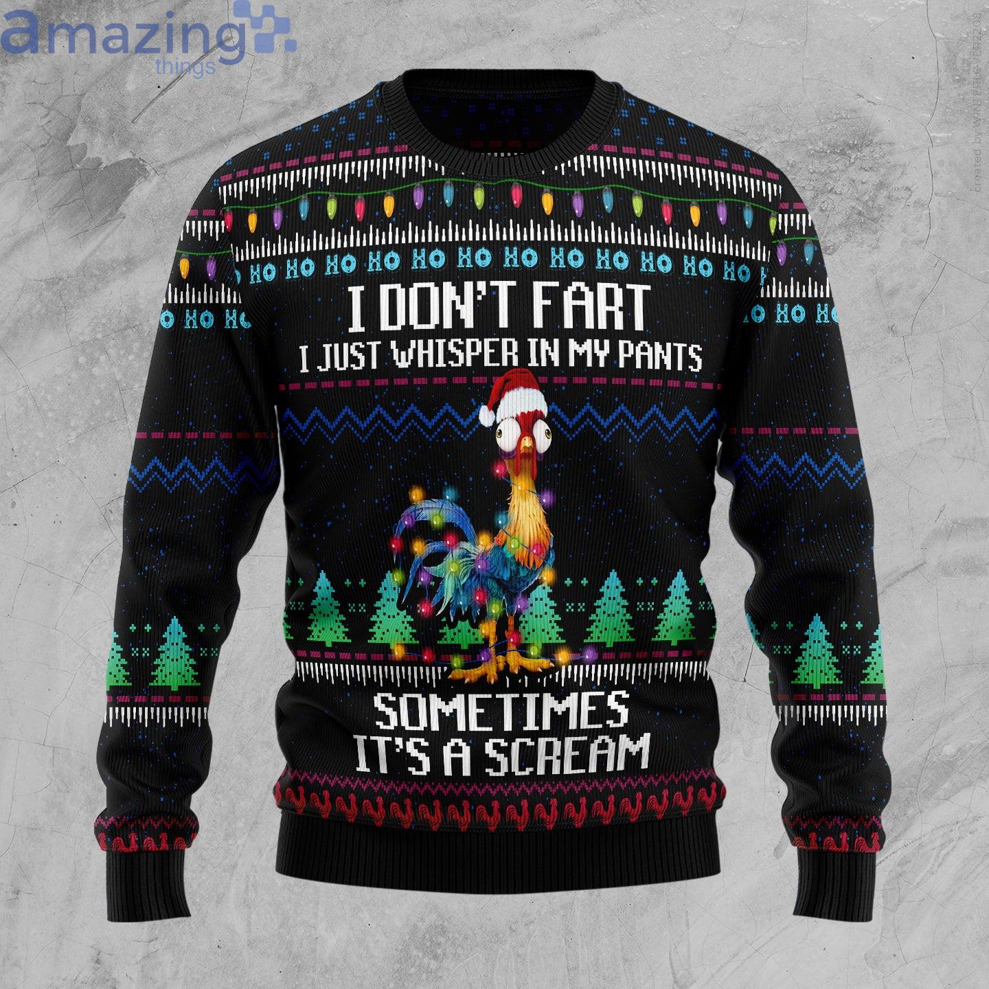It's A Scream Chicken Christmas Ugly Sweater image It's A Scream Chicken Christmas Ugly Sweater