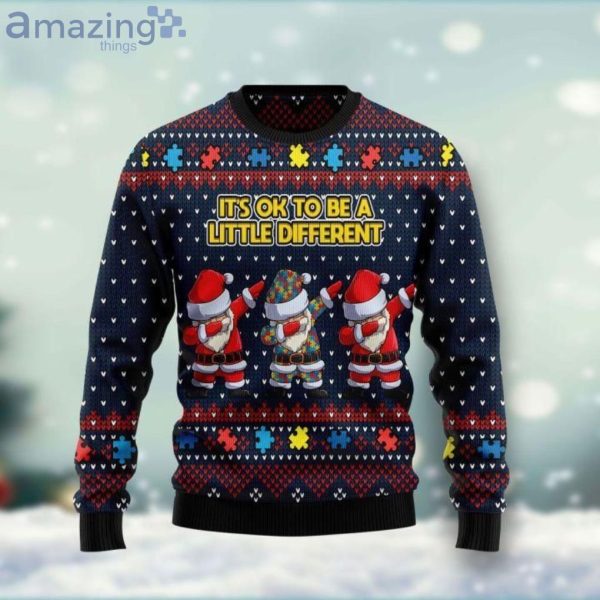 It's Ok To Be A Little Different Dabbing Christmas Ugly Sweater Product Photo 1