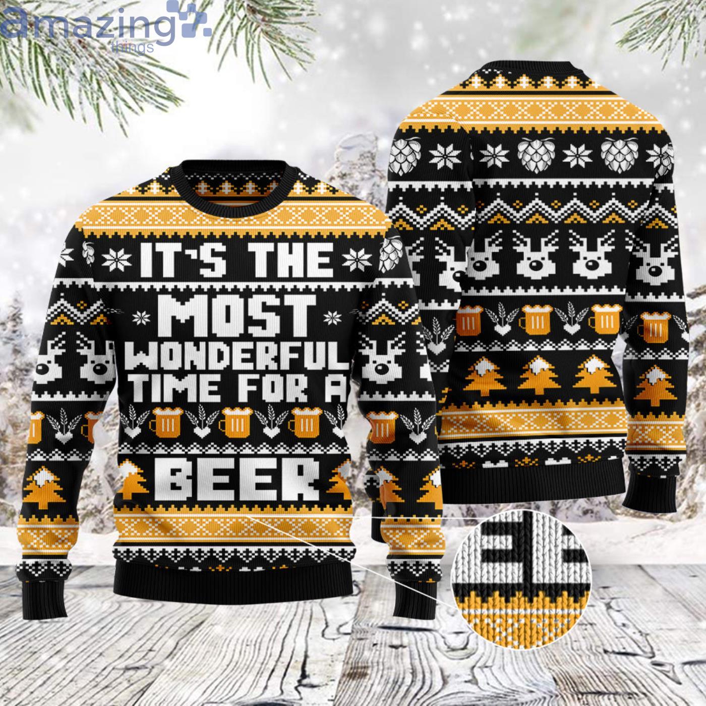 It's The Most Wonderful Time For A Beer Christmas Ugly Sweater image Its The Most Wonderful Time For A Beer Christmas Ugly Sweater Product Photo 3