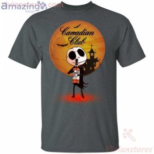 Jack Skellington Holding Canadian Club Whisky Halloween T-Shirt Product Photo 2
