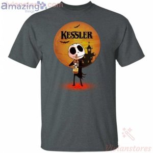 Jack Skellington Holding Kessler American Whisky Halloween T-Shirt Product Photo 2