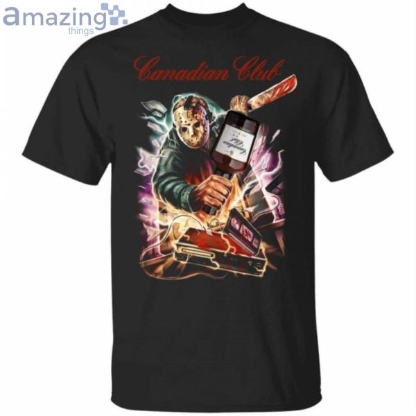 Jason Voorhees And Canadian Club Whisky Halloween T-Shirt Product Photo 1