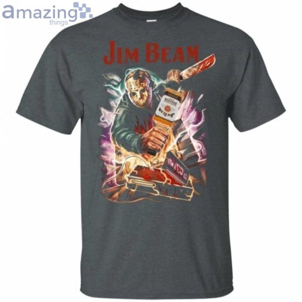 Jason Voorhees And Jim Beam Bourbon Whisky Halloween T-Shirt Product Photo 2